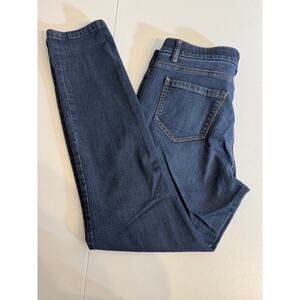 Christopher Banks dark blue denim elastic waist straight leg jeans Sz 8